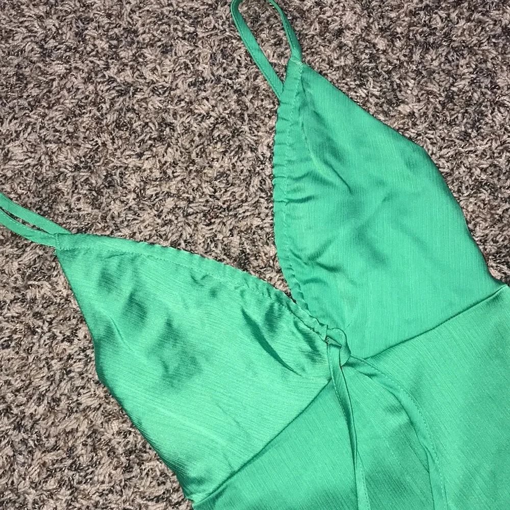 WILD FABLE Satin Bright Green Women's Summer Jumpsuit
 | NWT!🐠 - Picture 4 of 9